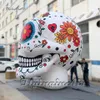 Outdoor Halloween Decorative Lighting Inflatable Skull Replica 3m/4m White Air Blown Devil Head Bone Balloon For Club And Bar Decoration