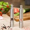 2021 Mills Stainless steel grinder thumb push salt pepper grinding portable manual peppesrs machine spice sauce kitchen tool