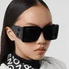 선글라스 2021 브랜드 스퀘어 여성 여성용 대형 블랙 스타일 쉐이드 빅 프레임 패션 여성 UV400 안경