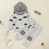 Ensemble de vêtements pour bébé, sweat à capuche et pantalon long, dinosaure, automne 2021, vêtements de boutique pour enfants 0-2T, haut à manches longues en coton, costume 2 pièces