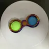 2021 DHL Push Simple Dimple Fidget Toys Plus 3 Sides Finger Play Game Anti Stress Spinner Kleurrijk