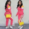 Moda Mulheres Tracksuit Roupas 2 Piece Conjunto Top Calças Femininas Tracksuits Casual Outfit Sports Terno Sweatsuits Sportswear