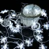 220V EU Battery USB LED snowflake string light fairy curtain outdoor Christmas garland for holiday party Year Decor Y201020