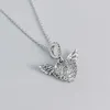 100% 925 Sterling Silver Charm Angel Wing With Crystal Love Pendant Fit Pandora Women Bracelet & Necklace Diy Jewelry Q0531