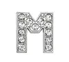 1300pcs lot 10mm A-Z Bling full rhinestones Slide letter Charms DIY Alphabet fit for 10MMdiy wristband keychains231L