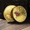 10 stijlen Kerstman Herdenkingsmunt Gouden Munten Decoraties Reliëf Kleurendruk Sneeuwpop kerstcadeau Medaille Groothandel