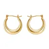 Yoursfs mode smycken 18k guldpläterade U-formade örhängen Kvinnor födelsedagspresent