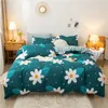 Sängkläder för hemsäng linnor bomull borstad aloe fyrdelar uppsättning av personlig modetryck sovsal tre-stycken