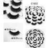 Novos 13 pares 3D Mink Eyelashes Pack 15-20mm Faux Mink Lashes Natural Long Soft Eyelashes Cílios Completos Tira Cílios Ataqueado Eye Extension