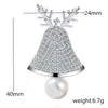 Spille, spille regalo per le donne albero di Natale spilla spille argento placcato perla lustro spiedini gioielli regali di nozze X00265