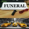 Signe funéraire LED voiture Top lumière aimant Auto enterrement obsèques affichage lampe Exequy chauffeurs de taxi blanc 14"
