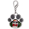 Blank Sublimation Keychain Party Favor Pet Dog Tag DIY Photo Heat Transfer Cute Claw Bone Type Keychain sxa11