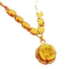Rose Wedding Gift for girlfriend Jewelry never fade goldplated Necklace7352399