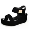 Sandals Women Summer Shoes Woman Wedges Platform Sandals Fashion Fish Mouth Rome Sandals White Black Women Shoes 210715