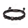 Charm Bracelets Custom Charms Black Onyx Beaded Bracelet Diy Rope Handmade Macrame High End Armband Jewelry For Men Has Gift Box