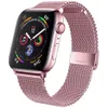 Milanese Loop Band Rostfritt stålspännband för Apple Watch Serie 6 Se 5 Watchband Armband Straps Iwatch tillbehör 38 40 42 44 41 45mm