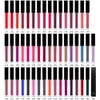 Inget märke! Transparent fyrkantig rör Lip Gloss Matte Metal Färg Liquid Lipstick Vattentät långvarig lipglans Acceptera din logotyp