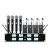 Microfoni Sistema microfonico wireless professionale UHF a 8 canali Palmare Lavalier Conference Karaoke Church School Lecture Stage4444434