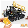 MOFUN DIY 2.4G Bâtiment Construction programmable App / Stick Control Interaction vocale Smart RC Robot Voiture - Machines d'excavation