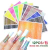 12pcs Snake Pattern Hollow Nail Stickers Self-adhesive Nails Sticker 3D Strip Line DIY Manicure Tool