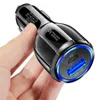 30W Dual Ports PD USB-C QC3.0 Car Charger Smart Auto Power Adapter Chargers For Iphone 11 12 13 14 15 Pro Max Samsung Htc Android S1