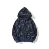 패션 땀 목욕 상어 위장 APE Hoodie Shark Jaw Camo Full 지퍼 스웨터 코트 헤렌 재킷