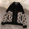 Women's Jackets Japanese Casual Cute Cartoon Bear Print Womens Turn-down Collar Zip-up Vintage Patchwork Coats 2022 Autumn Chic Outwears