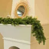 造られたクリスマスガーランドアイビーのつる季節の松の針のサイプレスの花輪緑の植物のための緑の植物のための植物のためのハロウィーンの冬の装飾211109