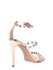 2022 Ladies patent leather high heel sandals buckle Rose solid Diamond ornaments Sophia Webster peeptoe transparent Gold237Z3399335