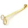 Stock Candle wick trimmer rostfritt stål ljus sax trim wick cutter snuffer runda huvudet 18cm svart ros guld silver röd zzf13051