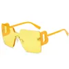 Personlighet Jumpsuit Solglasögon Män och Kvinnor Europeisk och Amerikansk trend One-Piece Infinity Ocean Lens Sun Glasögon