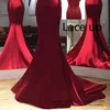 Sweety Sexy Backless Sweetheart Staines Red Mermaid Formalne Suknie Wieczorowe 2021 Lace Up Cocktail Prom Party Suknie E24