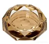 2021 Crystal glass octagonal ashtray creative personality 5 kinds of color fashion exquisite craft home decoration