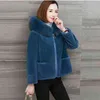 Jacket Women Faux Fur Coat Women's Autumn And Winter Short Collar Hood Veste Femme 211220