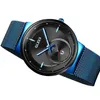 腕時計Ayhaus Ultra-Thin 41mmダイヤルステンレス鋼の男性時計自動日付シンプルメンズウォッチ防水石英