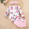 Flower Baby Suit Abbigliamento Primavera Estate Abbigliamento Ragazza Kid Top + Short 2 pezzi 210528