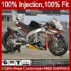 Wstrzyknięcie dla Aprilia RSV1000 R Mille RSV1000 10 11 12 13 14 15 77HM68 RSV 1000R RSV1000R 2011 2012 2012 2013 2014 2015 Owalnia czerwona srebrzysta