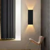 Lâmpada de parede moderna simples 6w conduziu sala de estar interior sala de estar em casa iluminação corredor corredor decoração luz de alumínio AC85-265V