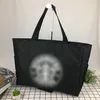 Starbucks Canvas Bag Large Custom Fashion Coffee Goddess Waterproof Travel Bags Capacity Folding Shopping Bag