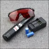 BX1 450nm Blue laser pointer pen LED Light Flashlight Lazer Torch Hunting with 216340 Batteries Charger Goggles 2 Safety key6348905