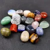 Polerad Lös Chakra Naturstenspärla Palm Reiki Healing Quartz Mineral Crystals Tumbled Ädelstenar Hand Bit Heminredning Tillbehör Bra presenter