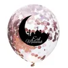 5PS 12inch Eid Mubarak Kareem Confetti Ballong Ramadan och Eid Dekorationer för hem Ramadan Mubarak Decor Wedding Party Supplies Y0827