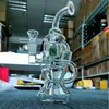 Mini DAB RIGHT Water Glass Pipe Bong Hookahs Recycler Olie Rigs Uniek Design 14mm Gezamenlijke Bubbler Heady Percolator Hookashs voor Roken