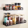 Kök Arrangör Väggmontering Bracket Storage Rack Spice Jar Skåp Hylla Gadget Tillbehör Badrum 211112