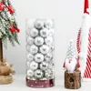Party Decoration Christmas Ball Ornaments 50 sztuk Shatterproof Plastic Hand Malowane B03E