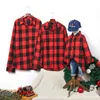 Mutter Tochter Baby Kleidung Familie passende Outfits Vater Sohn T-Shirt Plaid Mama Mama und Mädchen rotes Sweatshirt 210724