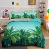 Comforter Cover Tropical Botanical Leaves Duvet Bedding Set Quilt Microfiber Decoration 210309