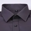 メンズドレスシャツソリッドカラープラスサイズ8xLブラックホワイトブルーグレーキシェムホム男性ビジネスカジュアル長袖シャツ210714