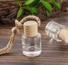 2023 6ml 8ml Car perfume bottle cars pendant perfume ornament air freshener for essential oils diffuser fragrance empty glass bottle