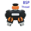 Vattningsutrustning 3/4 "Garden 2 Way Tap Water Splitter Irrigation Valve Pipe Y Quick Connector Adapter 1PCS